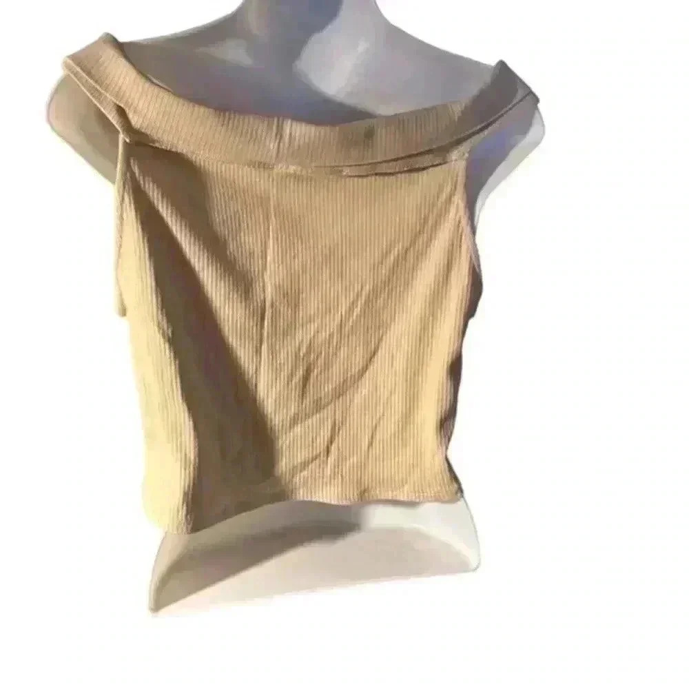 Zara Cream Off the Shoulder‎ Crop Top - Picture 4 of 4